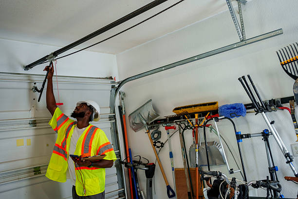 Professional Garage Door Panel Replacement technician working in St. Leon, IN